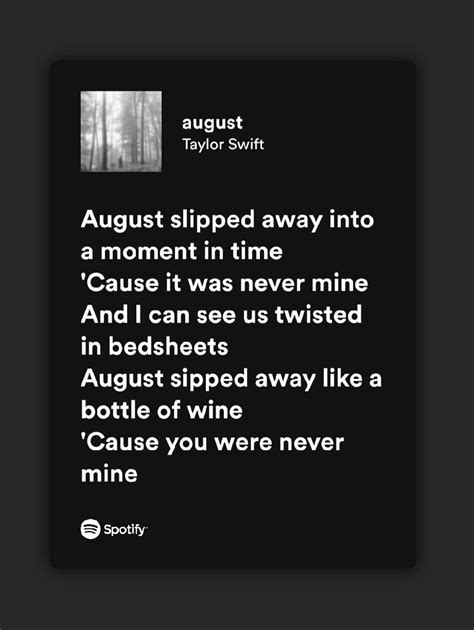 august lyrics